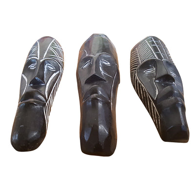 Set of (3) - African Gabon Cameroon Fang Mask