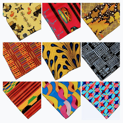 Mix of 4 Pcs of KENTE Extra Long 72"×22" Headwraps ANKARA Dashiki African Print Head Wraps/Scarfs for Women Multicolor Headwrap Tie Hat Ethnic Tribal - Laura Baby and Company