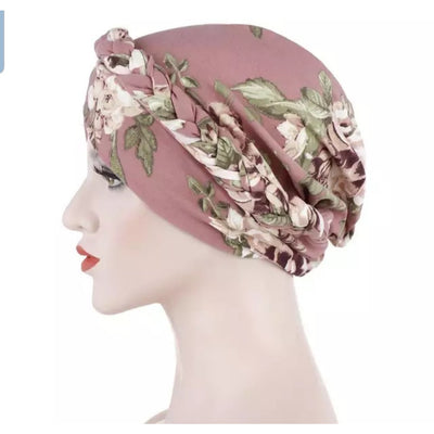 Floral Printed PRE-TIED Women Beanie Cap