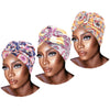 PRE-TIED African Women Knot Beanie Cap-3 Pack