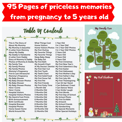 Baby Memory Book with 48 milestones stickers