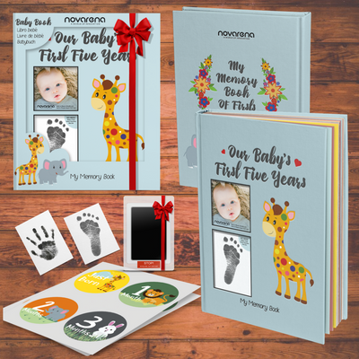 Baby Memory Scrapbook with 48 Pack Stickers