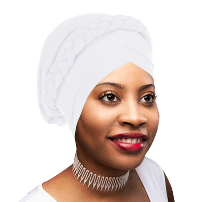 PRE-TIED Women African Turban Bannie Cap