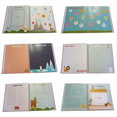 Baby Memory Scrapbook with 48 Pack Stickers