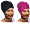 Black and Fuchsia Solid Color Head Wrap-2 Pcs