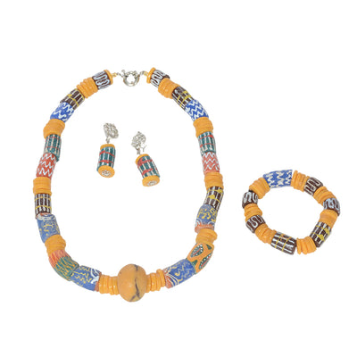 Handmade African Trade Beads Jewelry Set