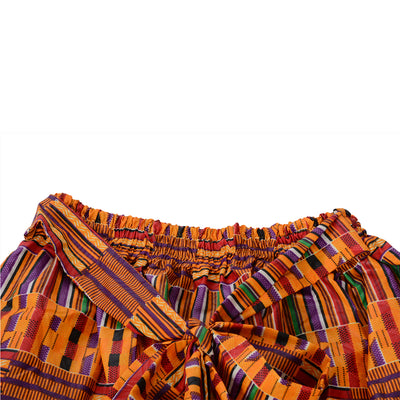 A Line High Waist African Dutch Ankara Skirt