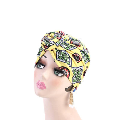 PRE-TIED African Women Knot Beanie Cap-3 Pack