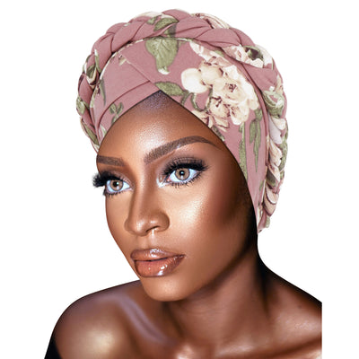 Floral Printed PRE-TIED Women Beanie Cap