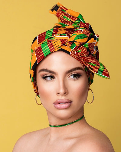 KENTE Cloth Extra Long ANKARA Head wrap