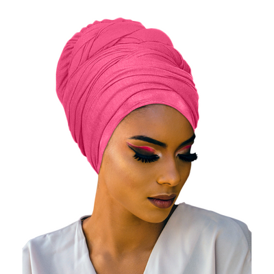 18 Colors Available - Novarena Extra Long 70" Headwraps | Kente Cloth Cotton and Stretch Jersey Solid Colors Knit Wraps Scarf Turbans Ties | Lightweight Breathable Head Wraps | Headbands