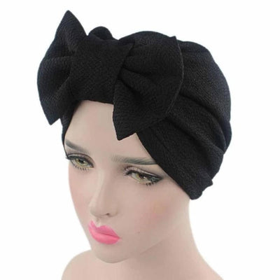 Solid Knitted Women Bow Hat Beanie Cap